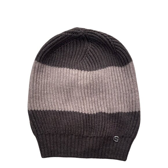 Gucci brown stripped wool beanie - Picture 1 of 4